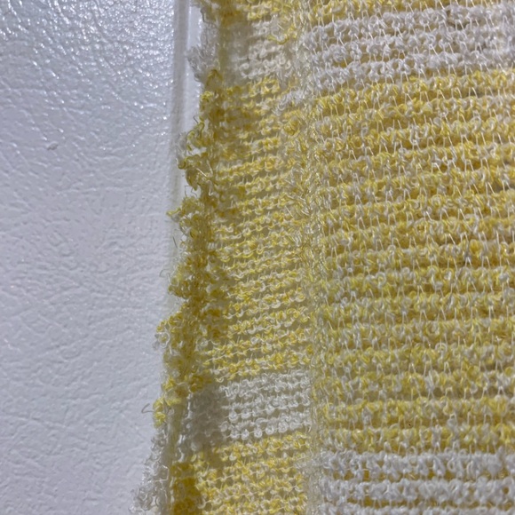 BN Zara distressed Yellow White Striped Thin See Through Tank Top - Picture 5 of 9